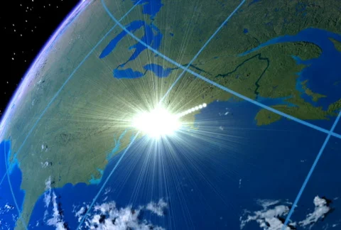 GLOBAL NETWORK-GO-SIG-WHITE NTSC Stock Footage 794287
