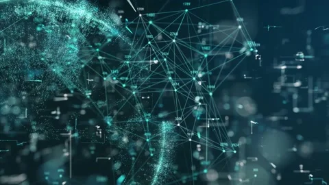 Global network graphic intro Stock Footage 238465047
