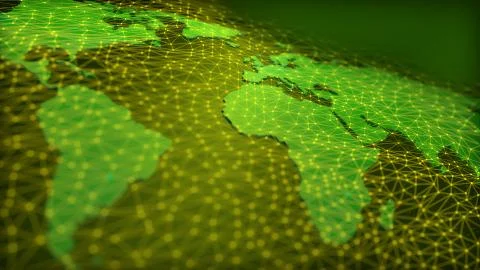 Global Network Green/Eco Stock Illustration