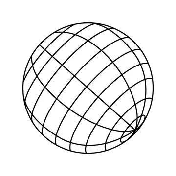 Global network grid sphere connecting digital information Stock Illustration
