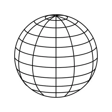 Global network grid sphere representing connectivity and technology Stock Illustration