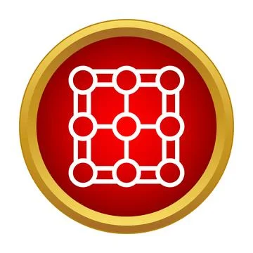 Global network grid structure connecting data nodes icon 스톡 일러스트
