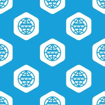 Global network hexagon pattern Stock Illustration