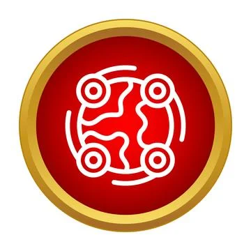 Global network icon with connecting points on earth 스톡 일러스트