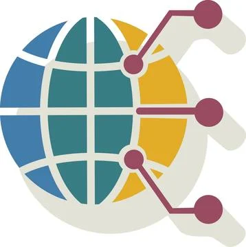 Global network icon for data connection Stock Illustration