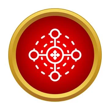 Global network icon depicting connection and communication system Stock Illustration