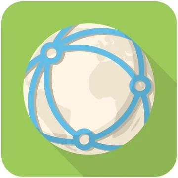 Global network icon Stock Illustration