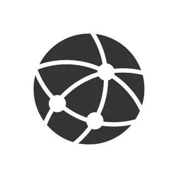 Global Network Icon Illustrazione stock
