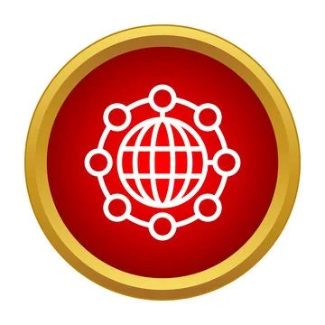 Global network icon symbolizing internet connection and communication 스톡 일러스트