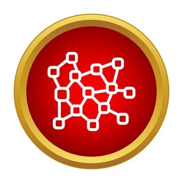 Global network icon symbolizing internet connection and communication Stock-Illustration