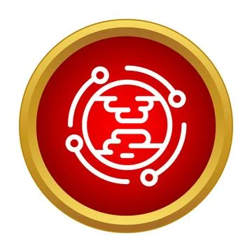 Global network icon symbolizing worldwide connection and communication Stock Illustration