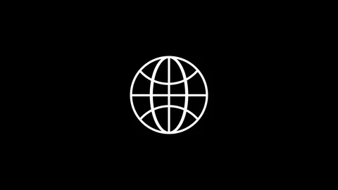 Global network icons appearing in sequence on black background representing.. 動画素材 342698841