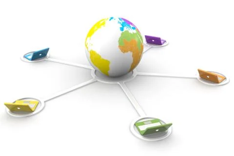 Global network Stock Illustration