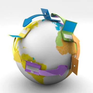 Global network Stock Illustration