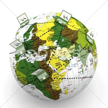 Global network Stock-Illustration
