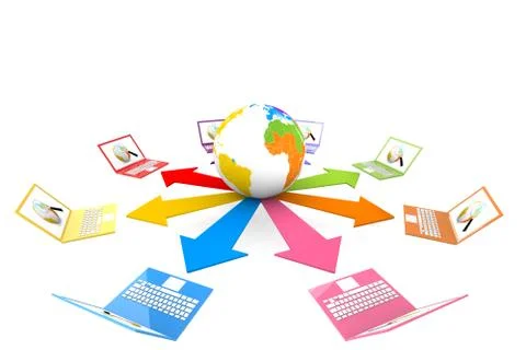 Global network Stock Illustration