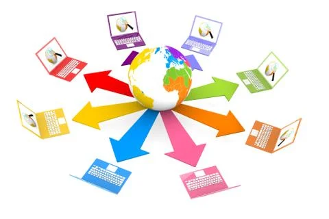 Global network Stock Illustration