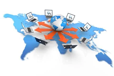 Global network Stock Illustration
