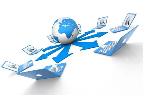 Global network Stock Illustration