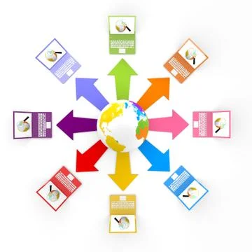 Global network Stock Illustration