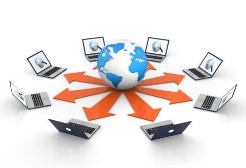 Global network Stock Illustration