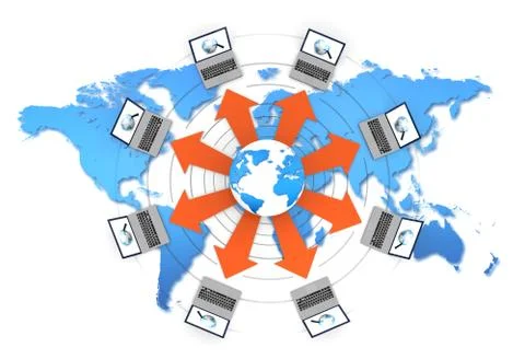 Global network Stock Illustration