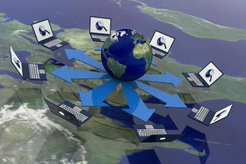 Global network Stock Illustration