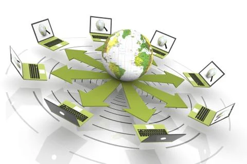 Global network Stock Illustration