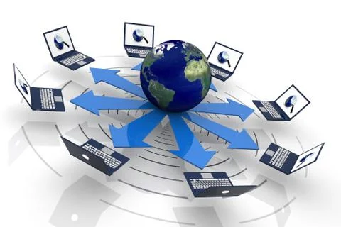 Global network Stock Illustration