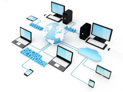 Global network Stock Illustration