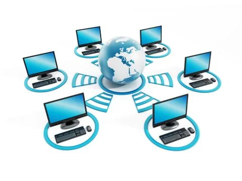 Global network Stock Illustration