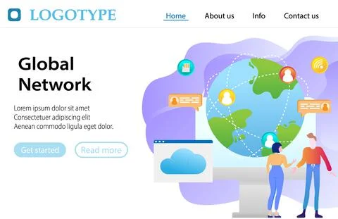 Global Network Stock Illustration