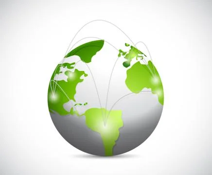 Global network illustration design Stock Illustration