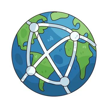 Global network illustration Stock Illustration