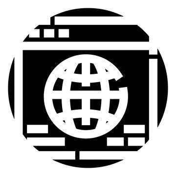 Global network internet browser connecting worldwide web Stock Illustration