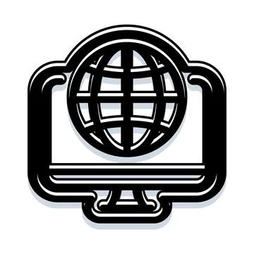 Global network internet computer world wide web Stock Illustration