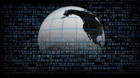 Global network Internet connection. Matrix. 107. Stock Footage 101237892
