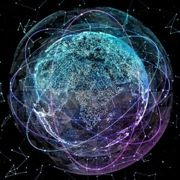 Global network internet technologies. Stock Illustration