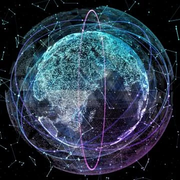 Global network internet technologies. 스톡 일러스트