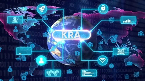Global Network of Kra with Digital Icons on Binary Code Background Stock Footage 327761288