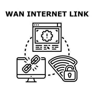 Global network linking digital communication internet connecting Illustrazione stock