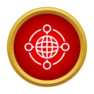 Global network linking digital connections around world Illustrazione stock