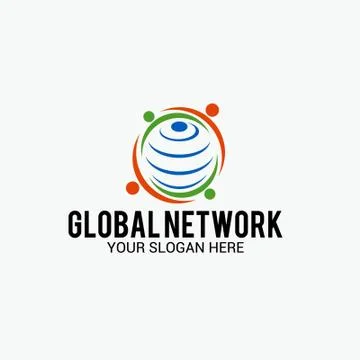 Global network logo Stock Illustration