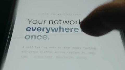 Global Network Message on Phone - Digital Interface Focus Stock Footage 336407481