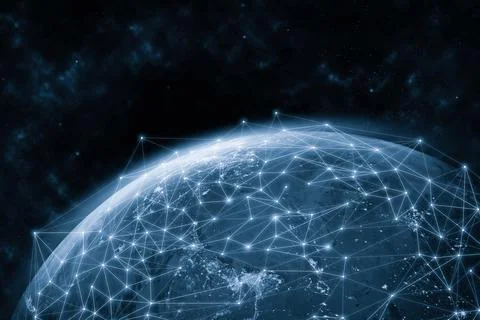 Global network modern creative telecommunication and internet connection. Stock Illustration