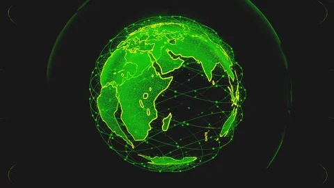 Global network network connection the world abstract 3D rendering satellites Stock Footage 109206654