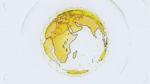 Global network network connection the world abstract 3D rendering satellites Stock Footage 109206878