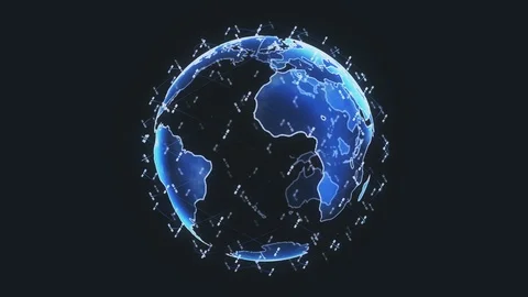 Global network network connection the world abstract 3D rendering satellites Stock Footage 109211298