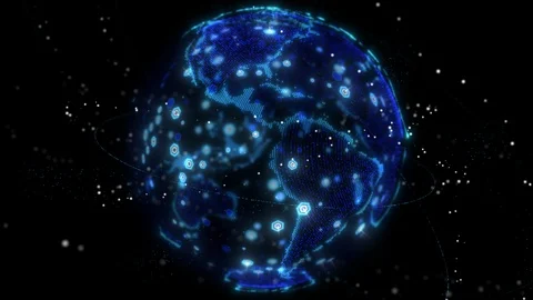 Global network network connection the world abstract 3D rendering satellites Видео 109212151