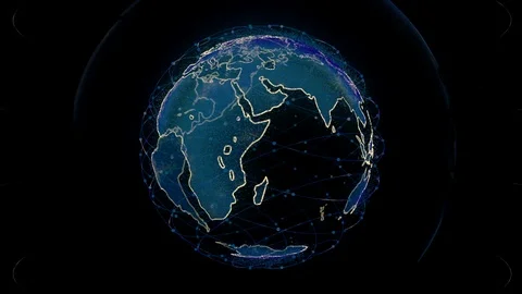 Global network network connection the world abstract 3D rendering satellites Vídeos de archivo 110733109